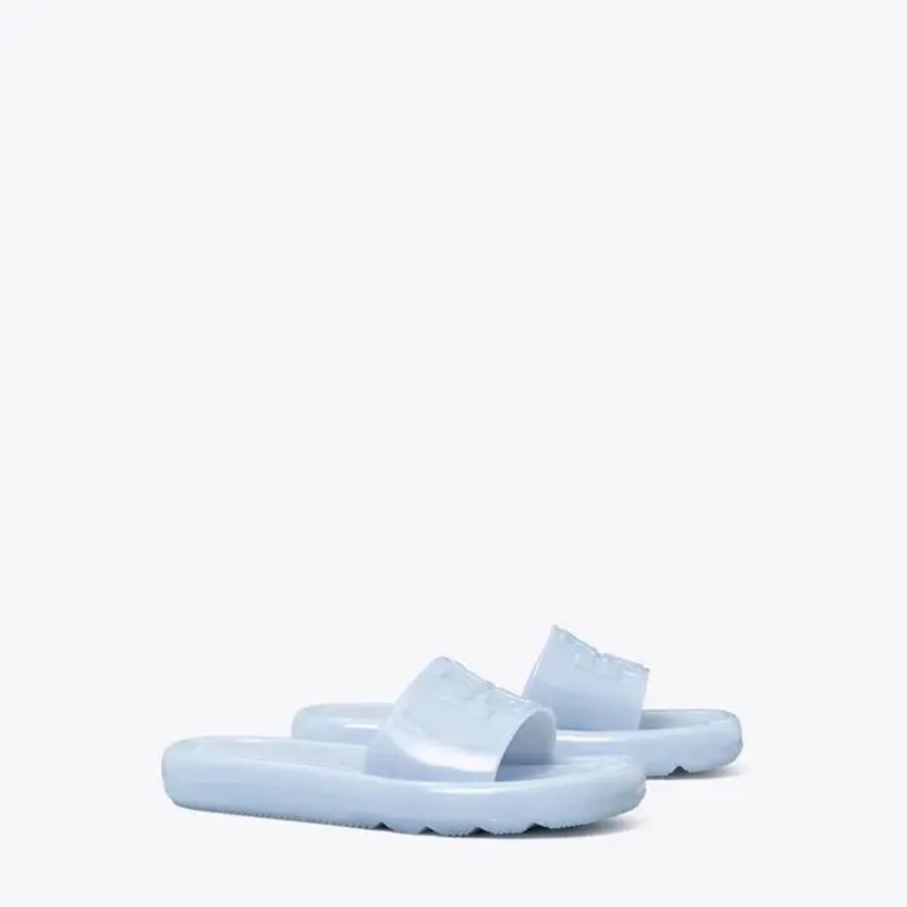 Bubble Jelly Slides - Tory Burch - Dew Blue